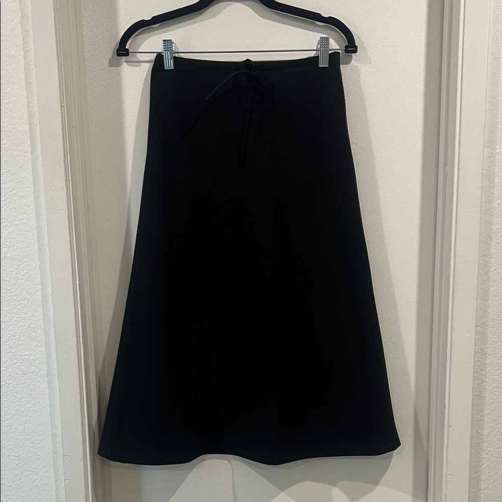 G2000 Chic Black A-Line Skirt Midi Drawstring size 3